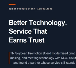 TN Soybean MCC Case Study for Printing and mailing solutions