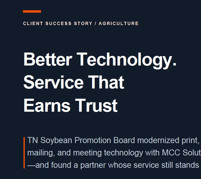 TN Soybean MCC Case Study for Printing and mailing solutions